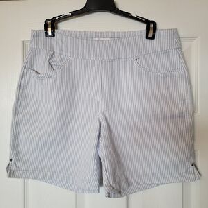 Liz Claiborne Women's Striped Blue / White Shorts Size 8